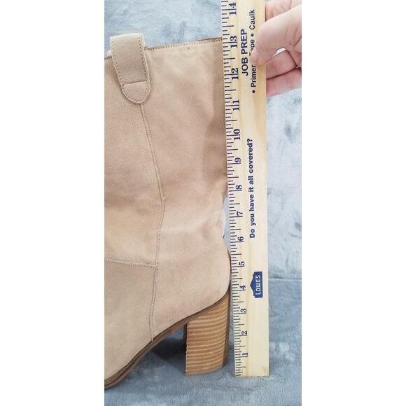 Oasis Society California Beige Boots 13" high w/ a 3.5" chunk heel size 9 - Picture 6 of 12
